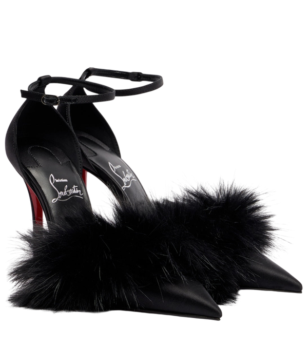 Zapatos de salón Christian Louboutin Zanzee 100 en satén crepé