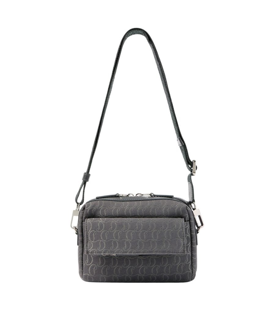 Christian Louboutin Zip N Flap logo jacquard messenger bag