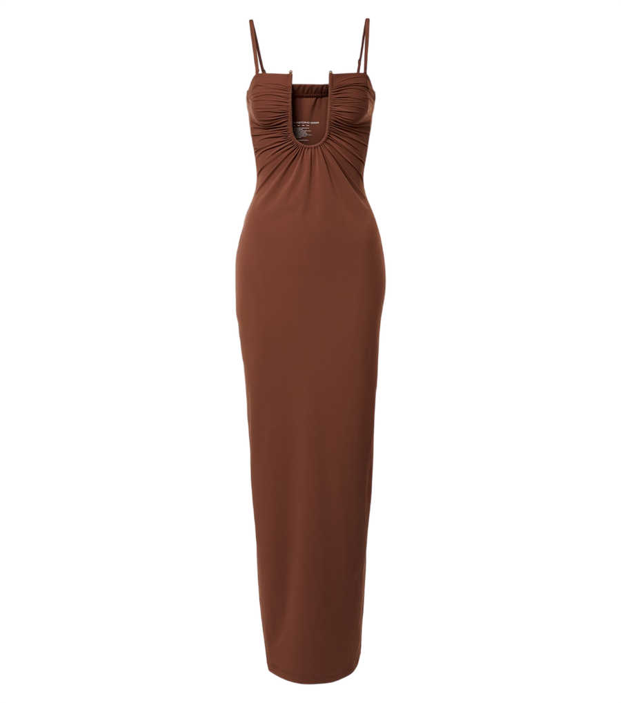 Robe longue froncée Arced de Christopher Esber