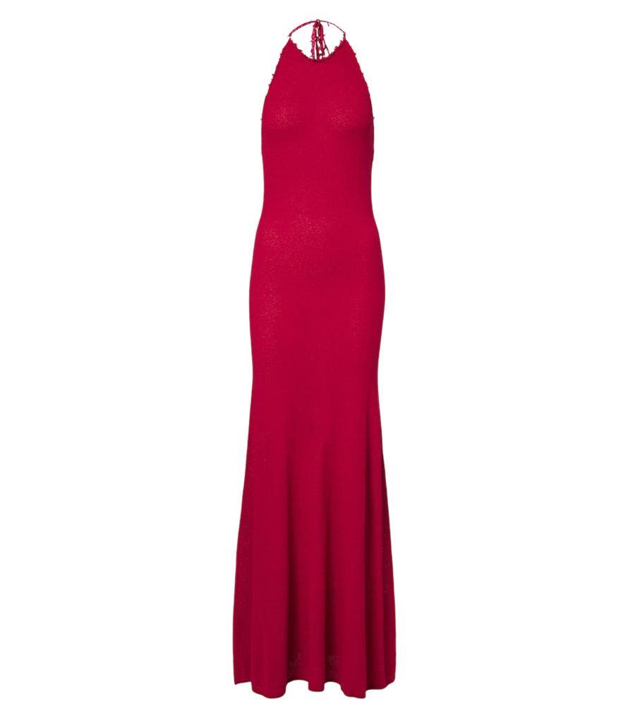 Vestido largo de mezcla de algodón con adornos Beach Quarth de Christopher Esber