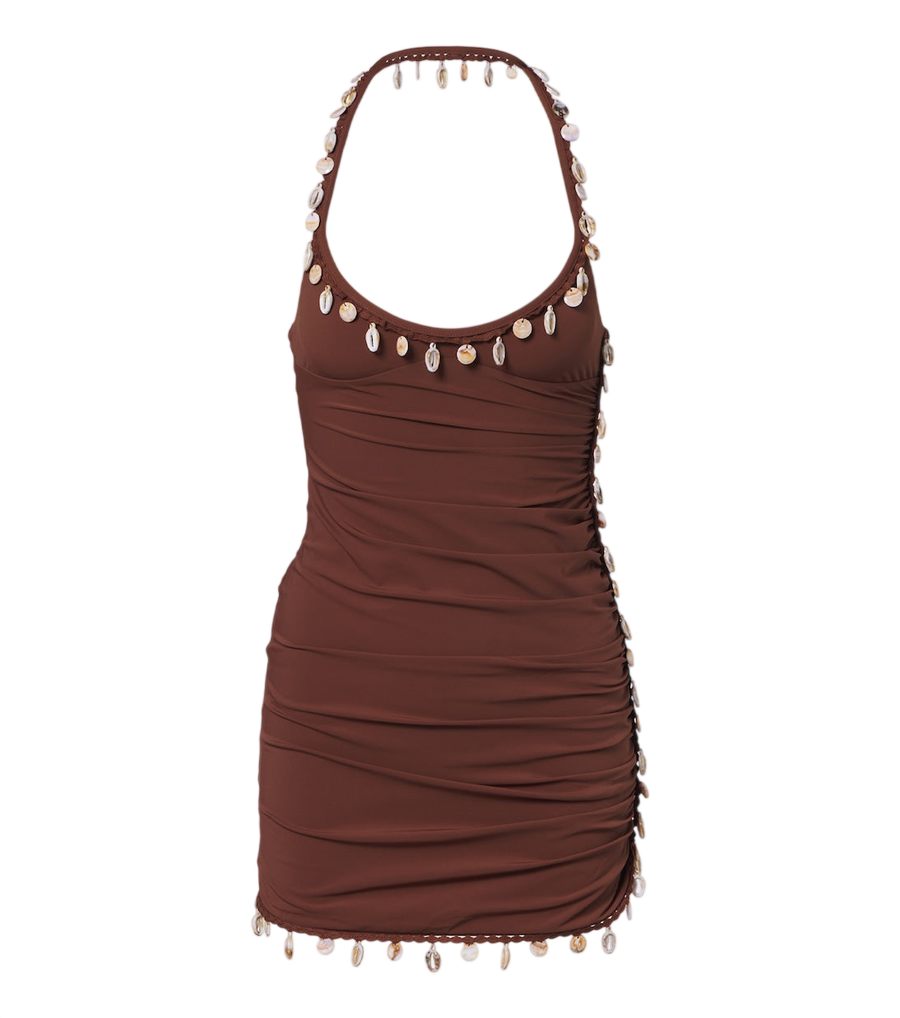 Christopher Esber Beach Quartz embellished jersey minidress