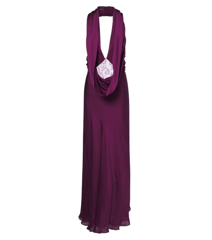 Christopher Esber Cesura draped open-back silk satin gown