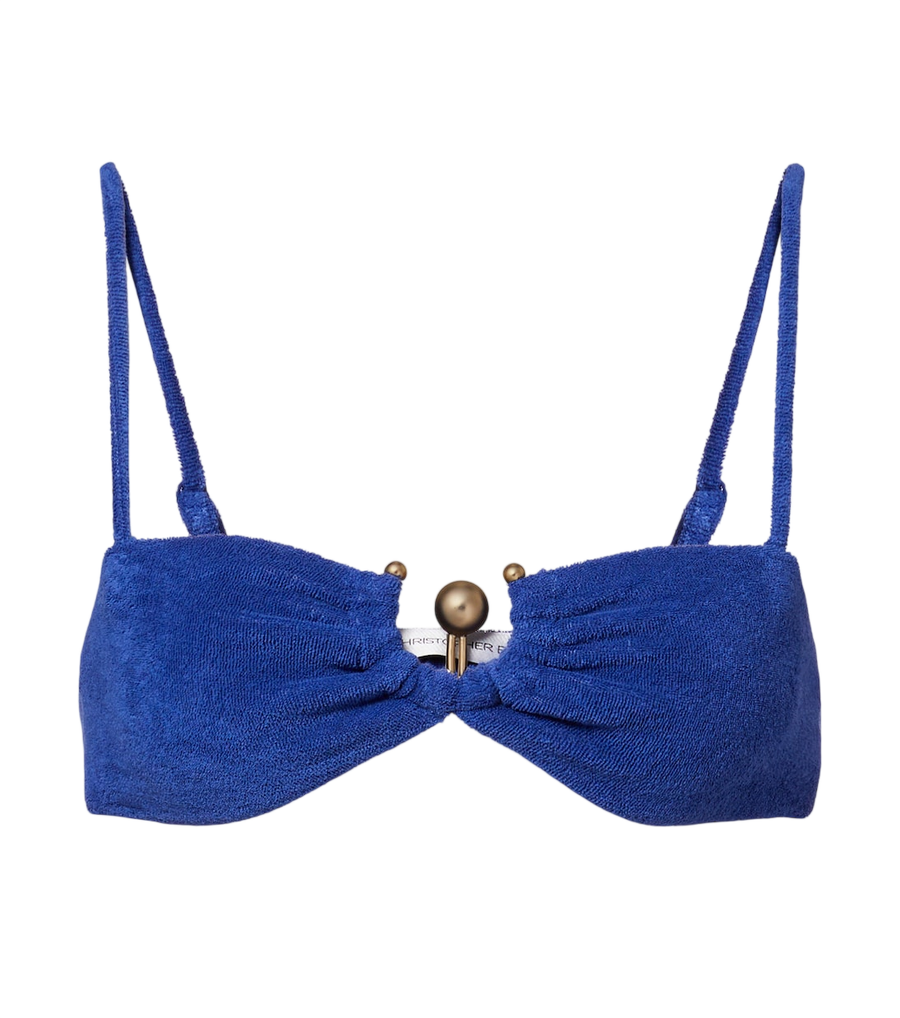 Haut brassière en éponge de mélange de coton Christopher Esber