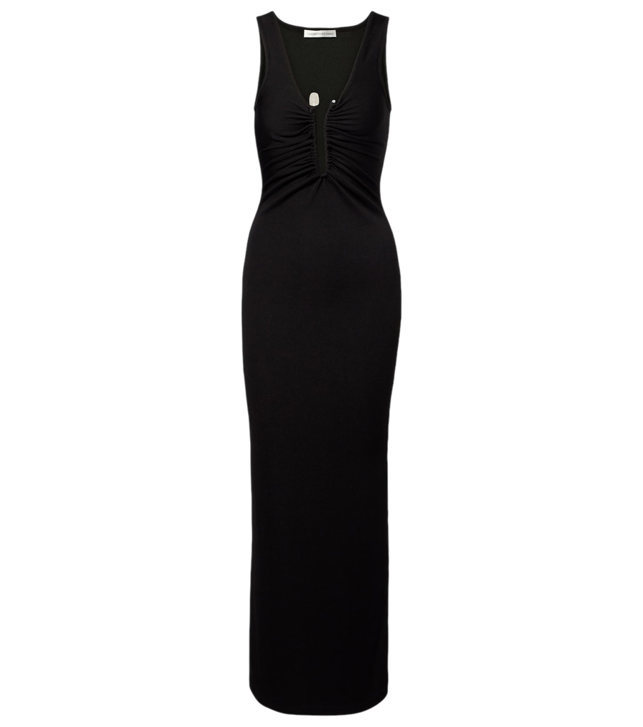 Christopher Esber Crystal Pin embellished jersey maxi dress