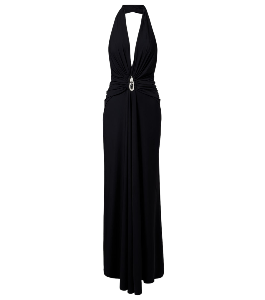 Christopher Esber Embellished ruched jersey maxi dress