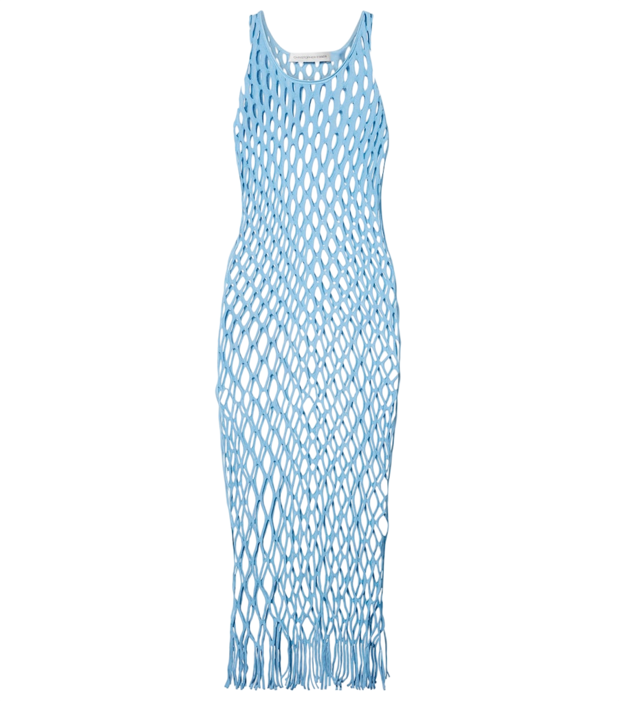 Christopher Esber Knitted mesh beach dress
