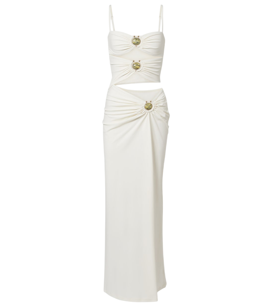 Christopher Esber Mineral Stone cutout jersey maxi dress