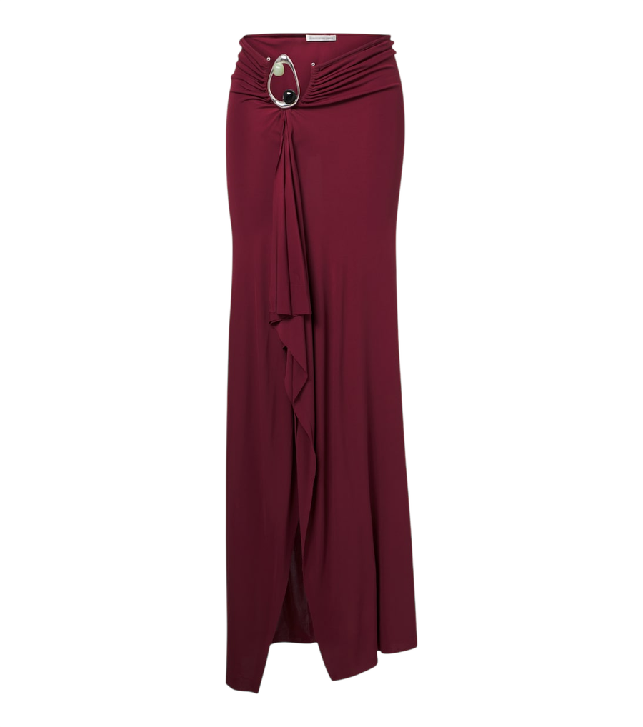 Christopher Esber Orica Crystal gathered jersey maxi skirt