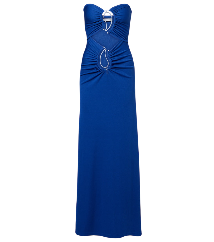 Christopher Esber Paisley Disconnect gathered maxi dress