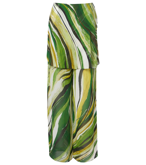 Christopher Esber Printed silk wide-leg pants