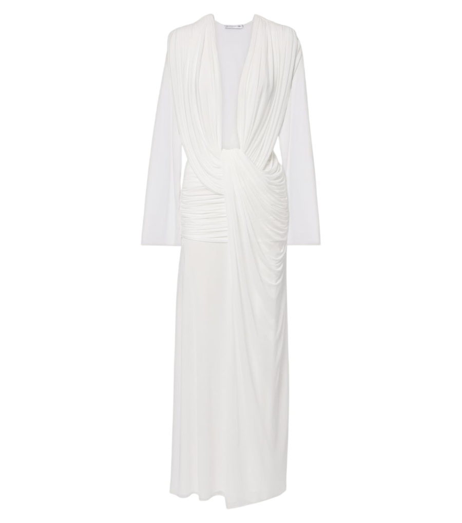 Vestido largo de punto drapeado Ripple de Christopher Esber