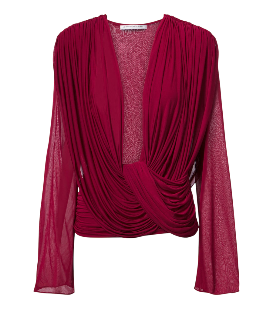 Haut en jersey drapé Ripple de Christopher Esber
