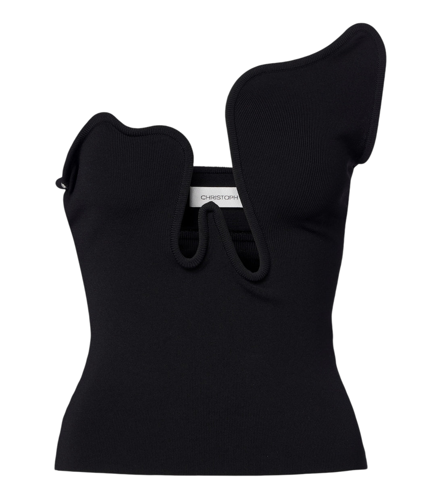 Christopher Esber Blusa de malha canelada Salacia
