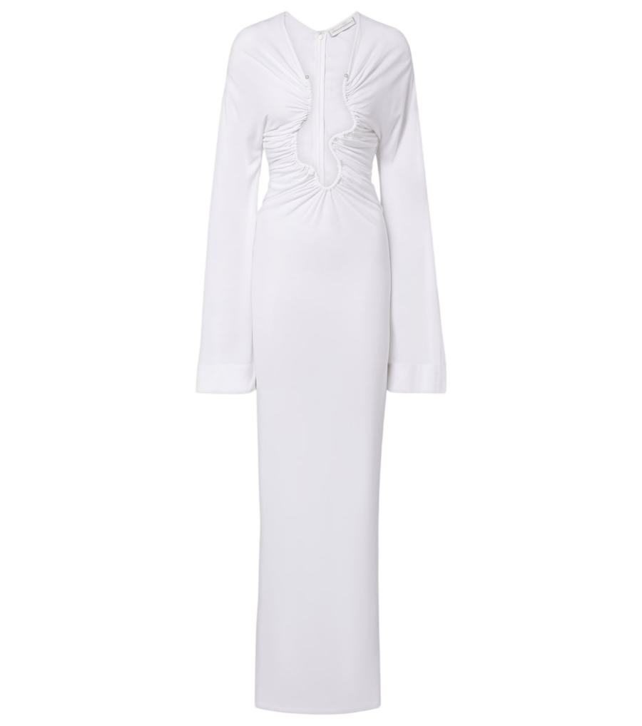 Robe longue froncée Salacia de Christopher Esber