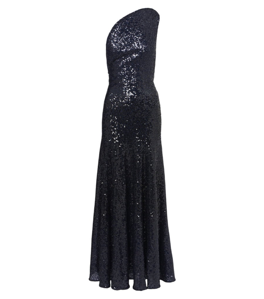 Christopher Esber Sequined one-shoulder open-back gown