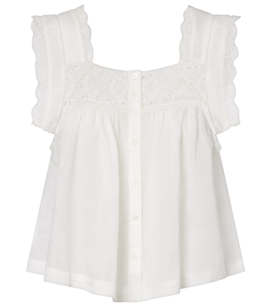Citizens of Humanity Mia lace-trimmed top