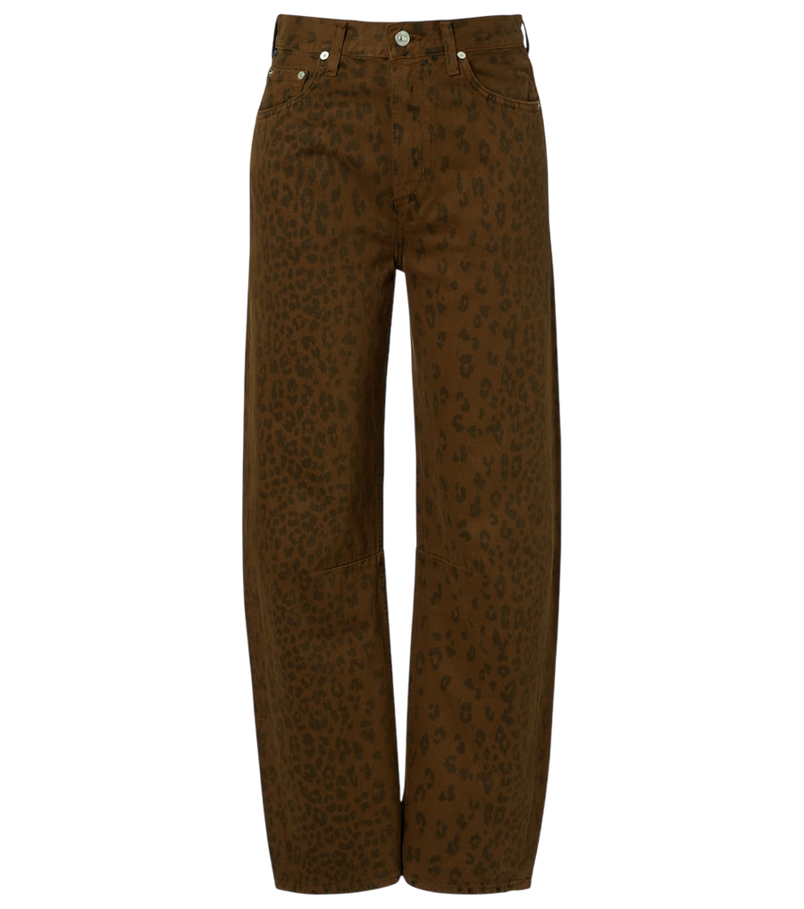 Citizens of Humanity Miro leopard-print barrel-leg jeans
