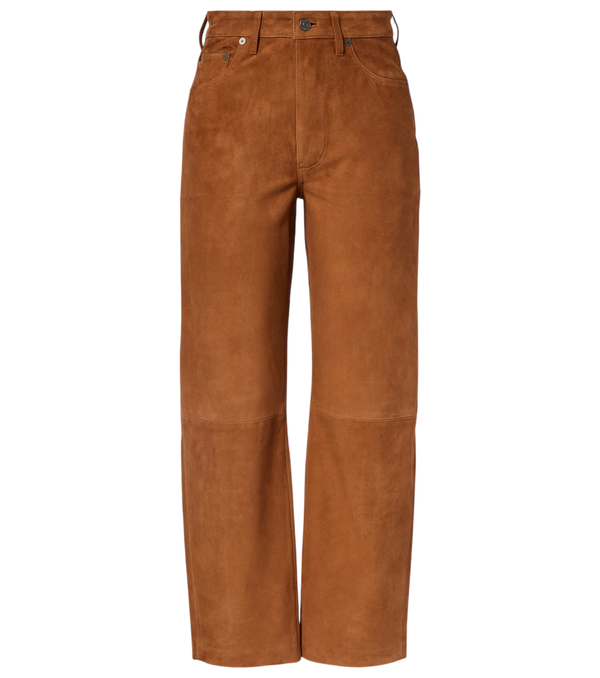 Citizens of Humanity Miro mid-rise suede straight-leg pants
