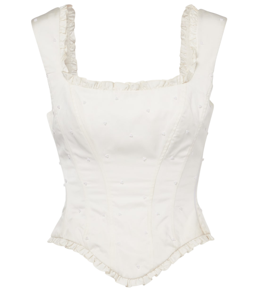 Clio Peppiatt Camelia embellished corset