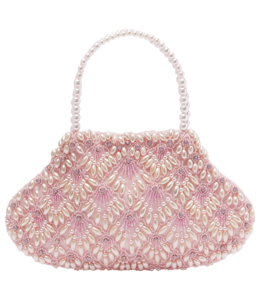 Clio Peppiatt Scallop Mini embellished tote bag