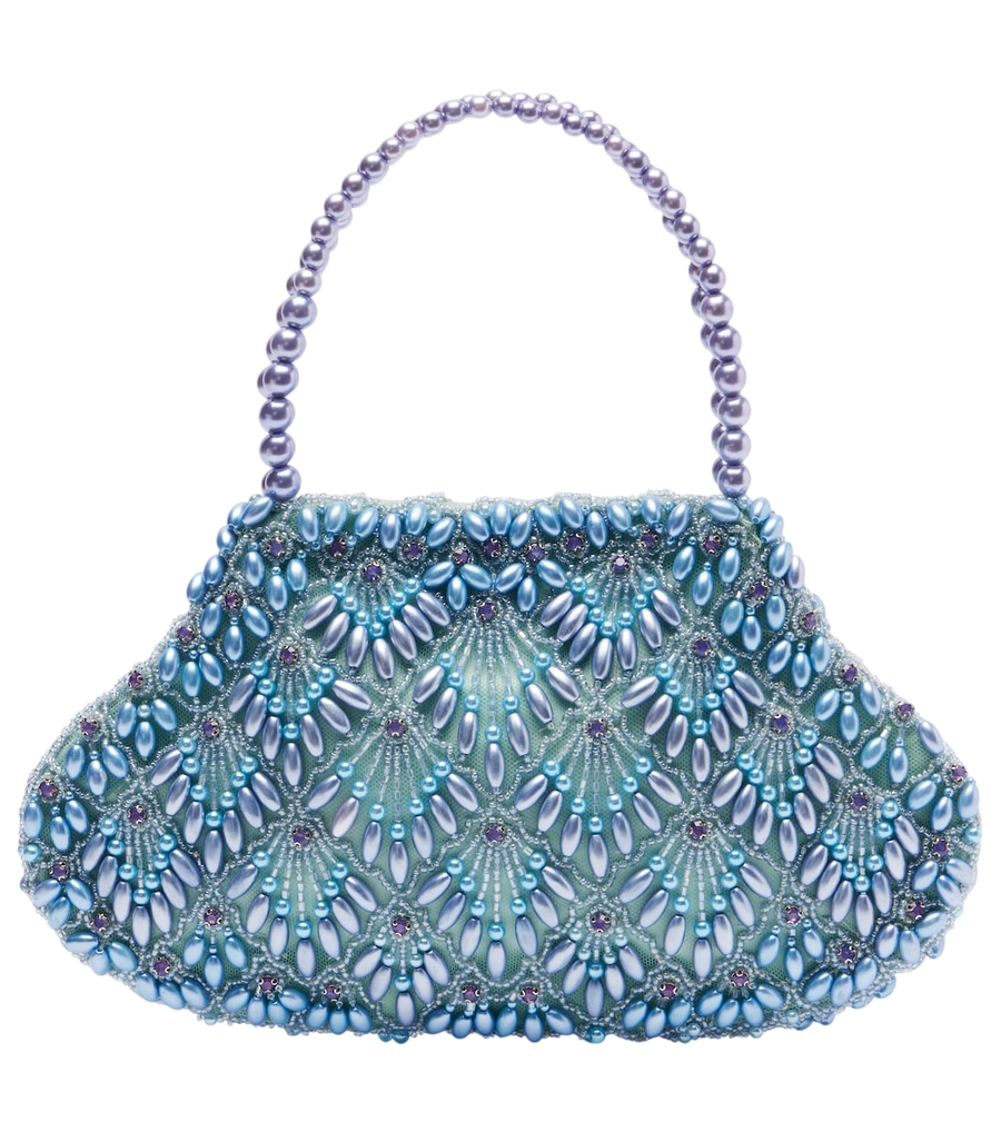 Mala tote mini com detalhes em vieira Clio Peppiatt