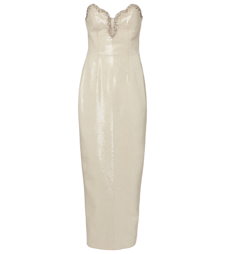 Clio Peppiatt Selene embellished bustier gown
