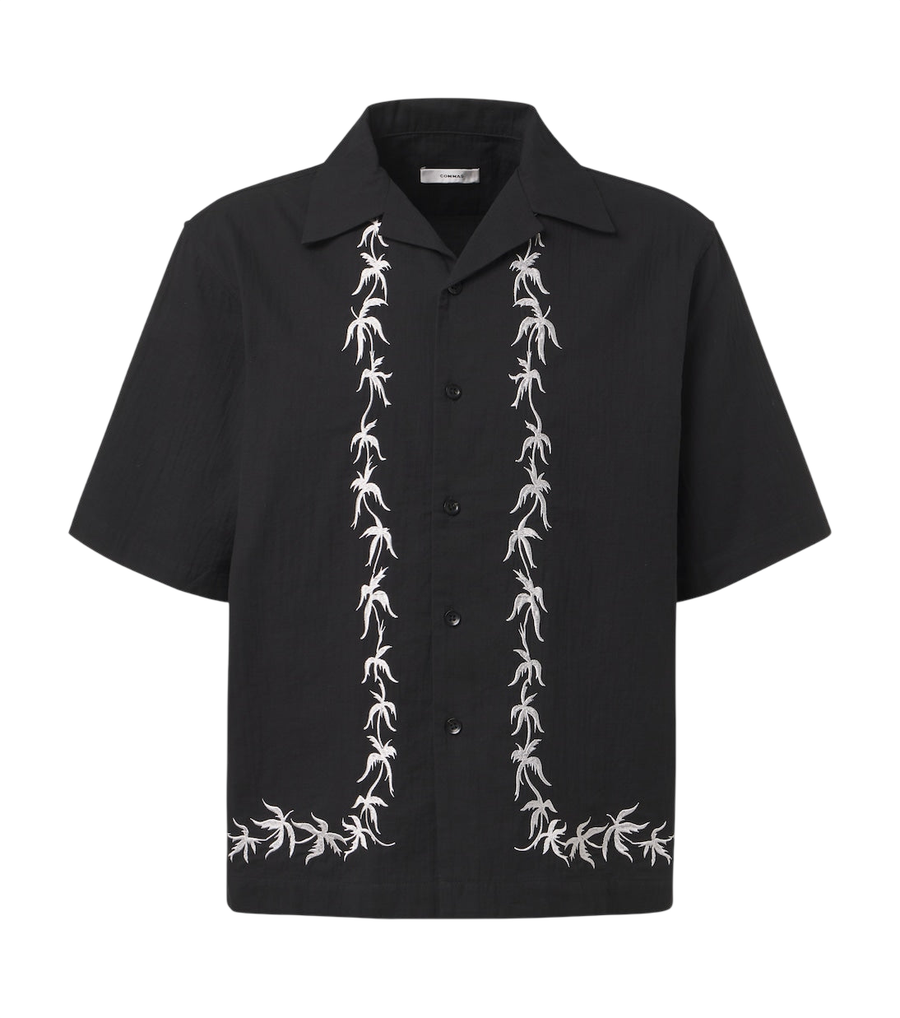 Commas Embroidered bowling shirt