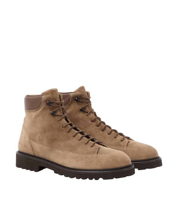 Common Projects Hiker leather-trimmed suede lace-up boots