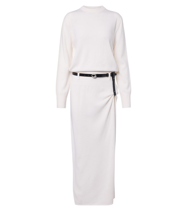 Coperni Belted wool and cashmere sweater dress
