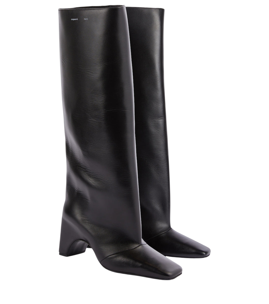 Coperni Bridge leather knee-high boots