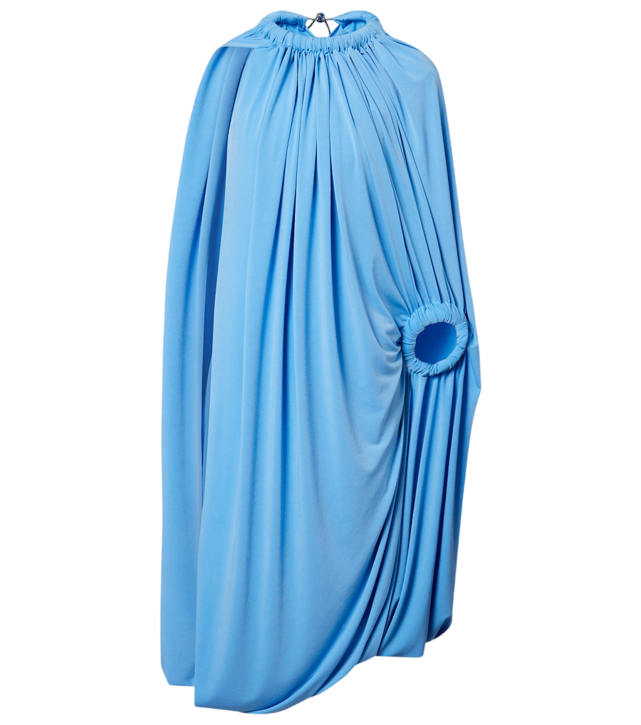 Coperni Caped draped smocked midi dress
