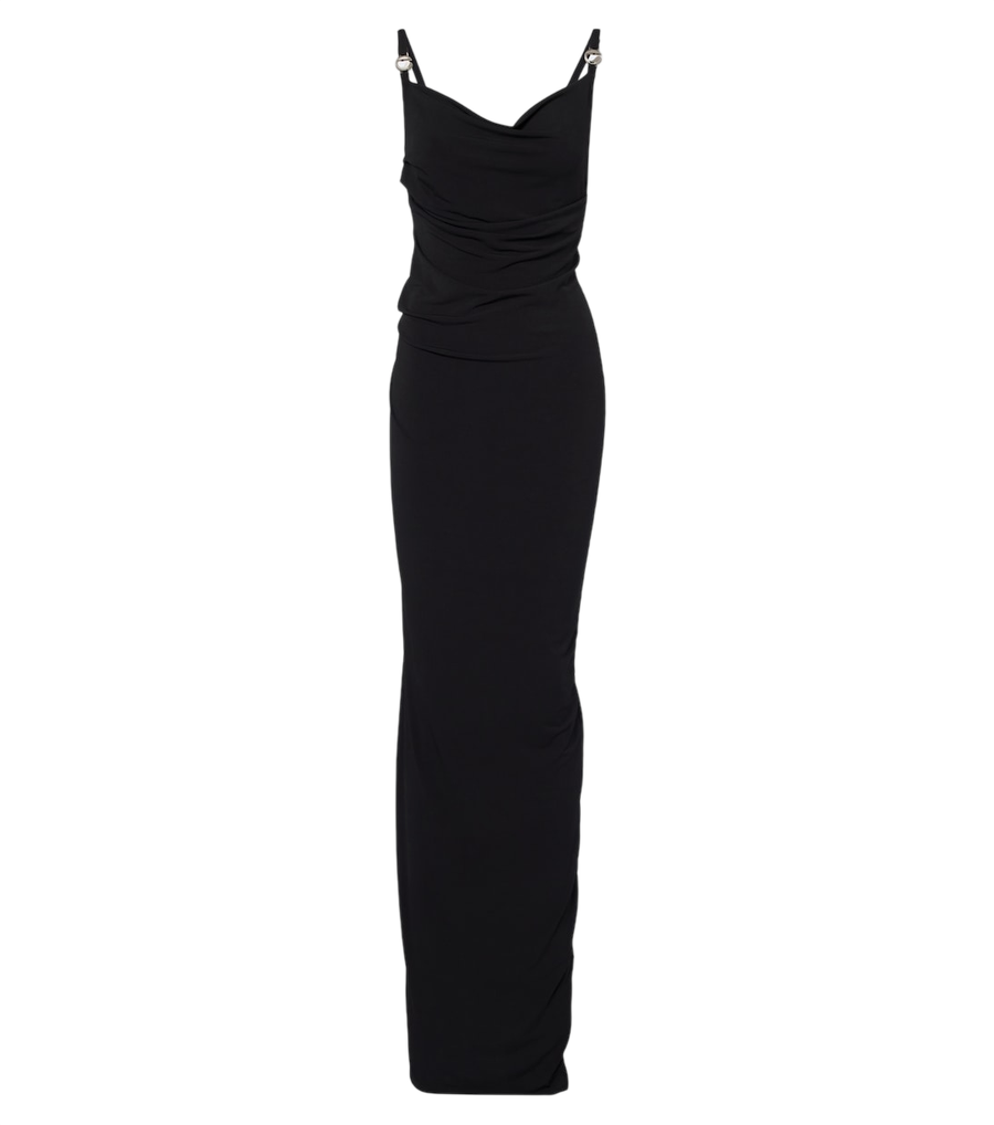 Coperni Draped open-back jersey maxi dress
