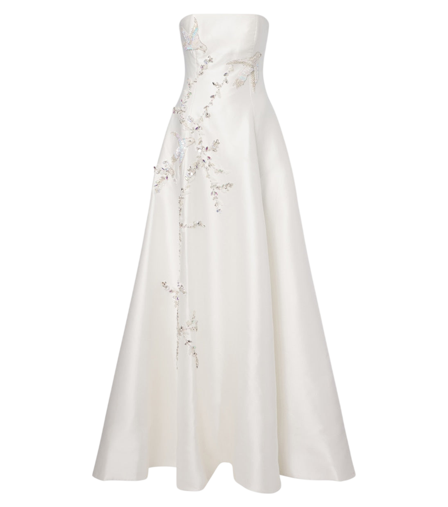 Costarellos Bridal embellished strapless bustier gown