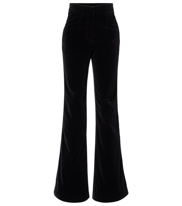 Costarellos Cotton velvet wide-leg pants