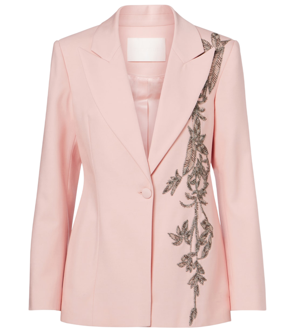 Costarellos Lesia embellished wool-blend blazer