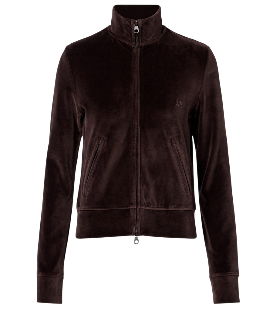 Courrèges Cotton-blend velvet track jacket