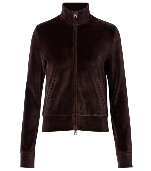 Courrèges Cotton-blend velvet track jacket