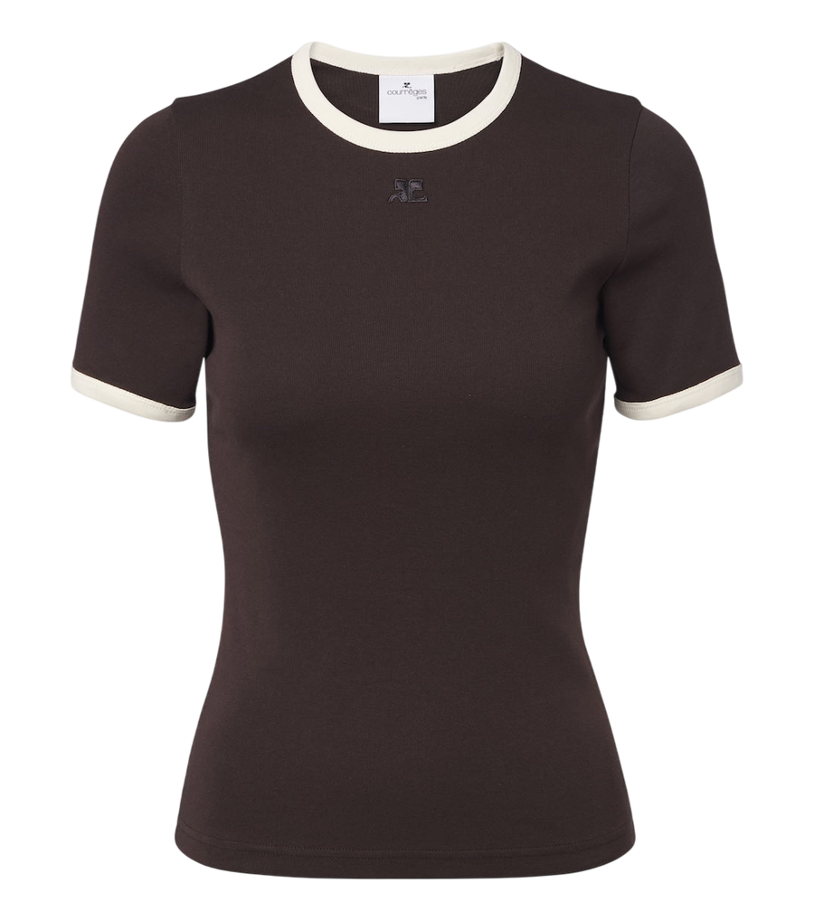 T-shirt en jersey de coton Courrèges