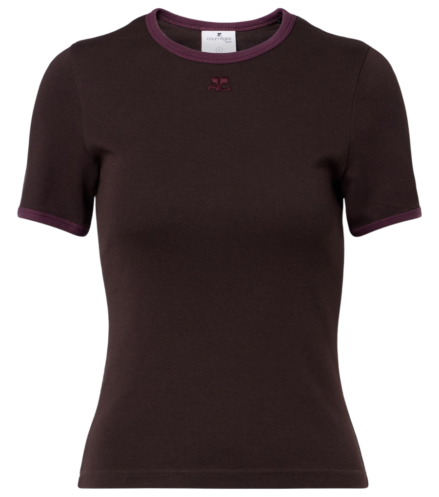 Camiseta de punto de algodón Courrèges