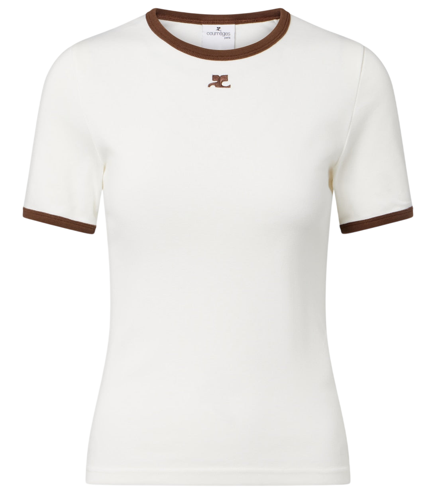 T-shirt en jersey de coton Courrèges