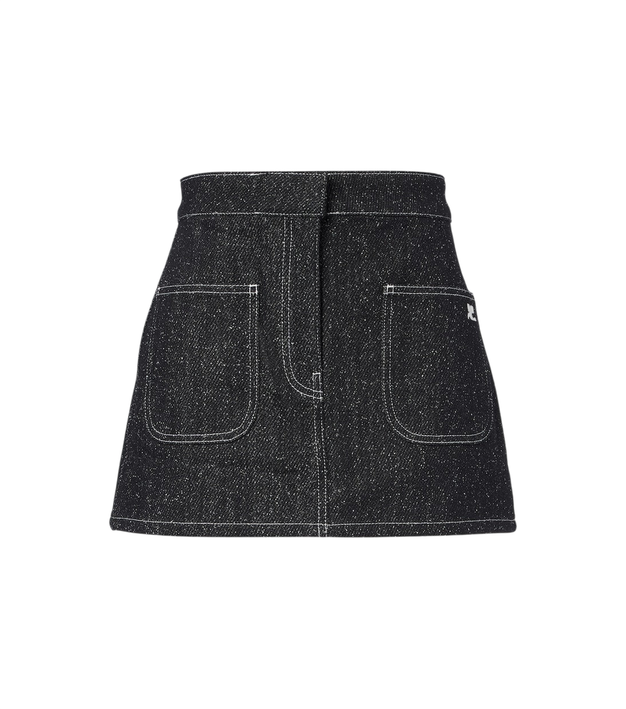 Courrèges Minigonna in tweed di denim