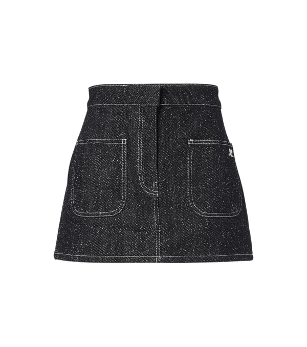 Courrèges Minigonna in tweed di denim