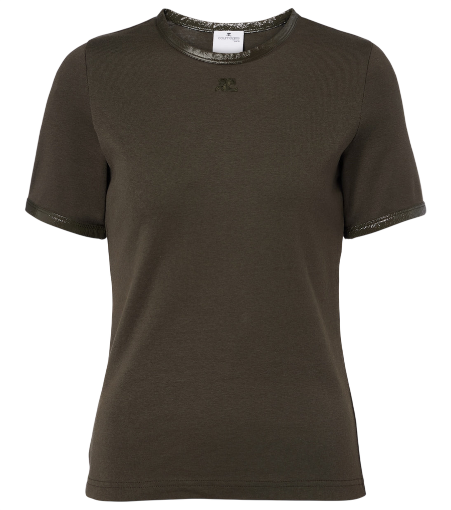 T-shirt à logo Courrèges en mélange de coton