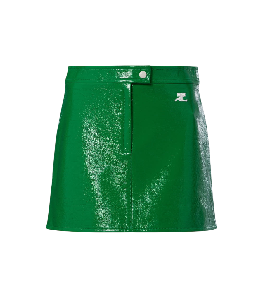 Courrèges Reedition vinyl miniskirt