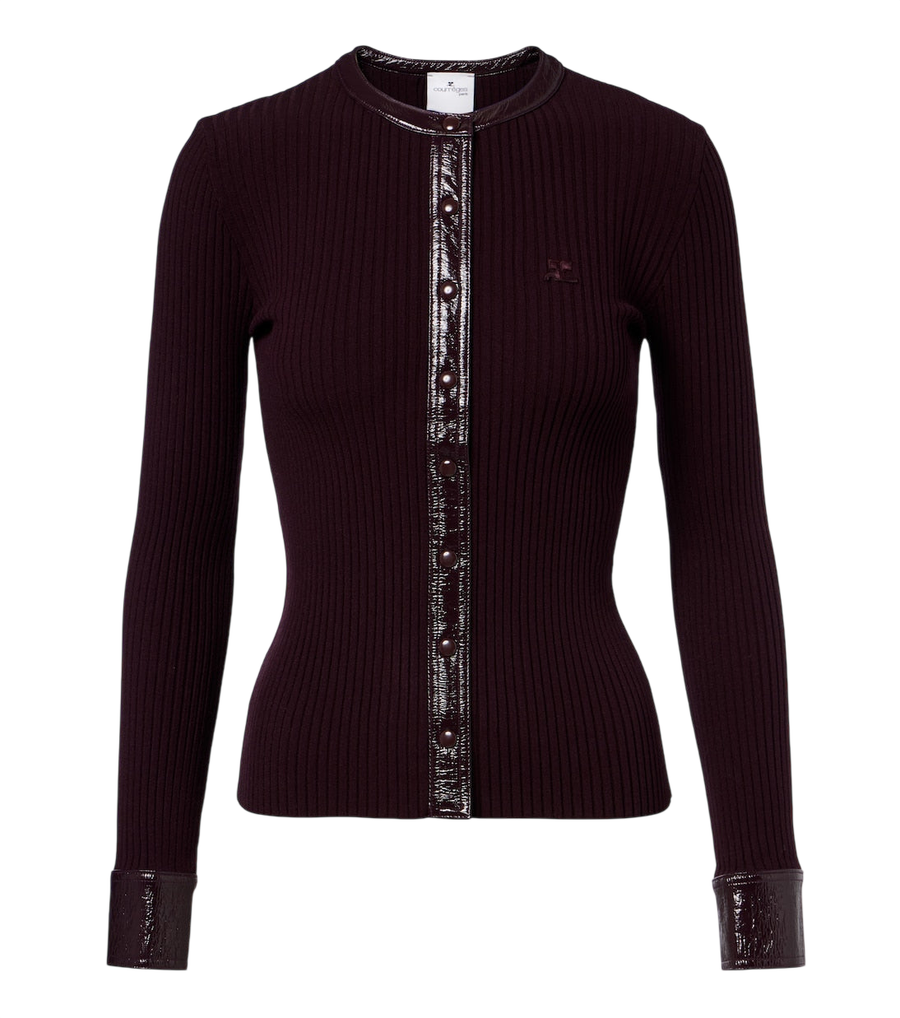 Courrèges Ribbed-knit cardigan