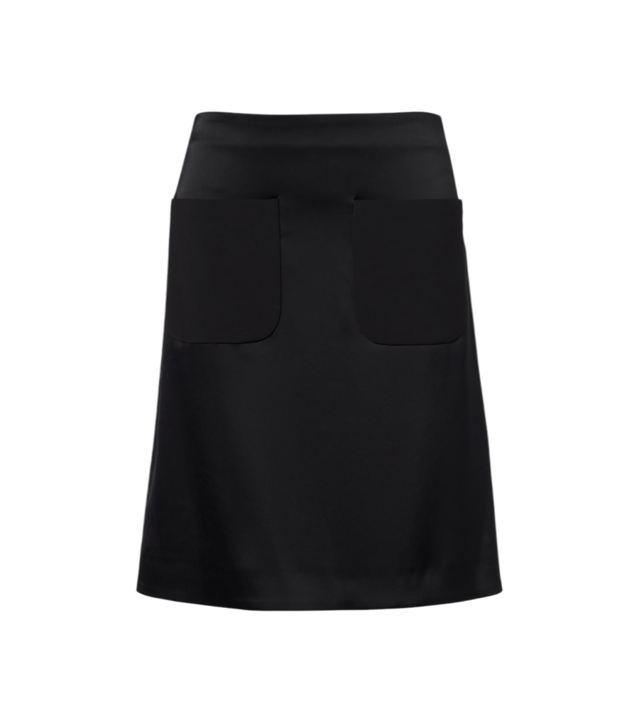 Courrèges Satin pencil skirt
