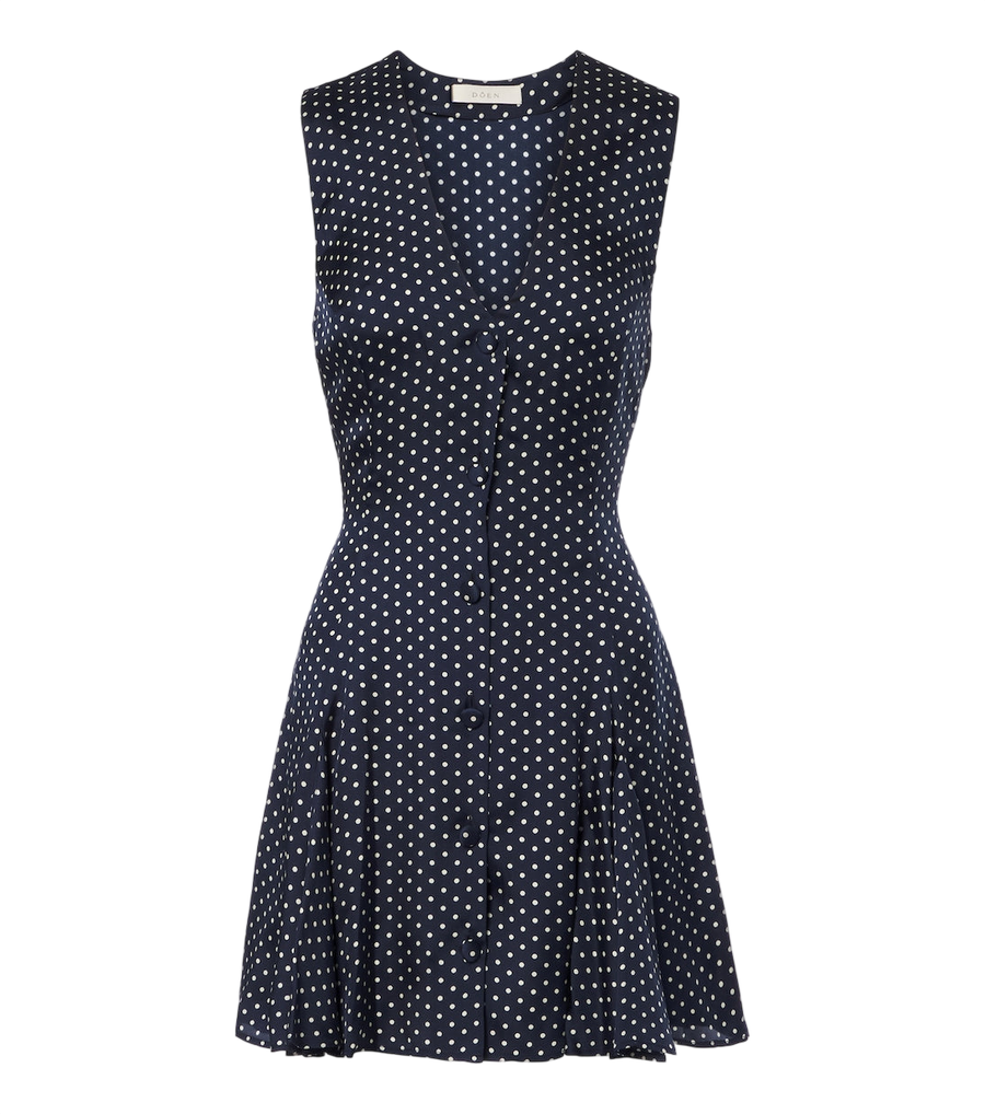 Mini-robe Dôen Aubrey en mélange de soie à pois