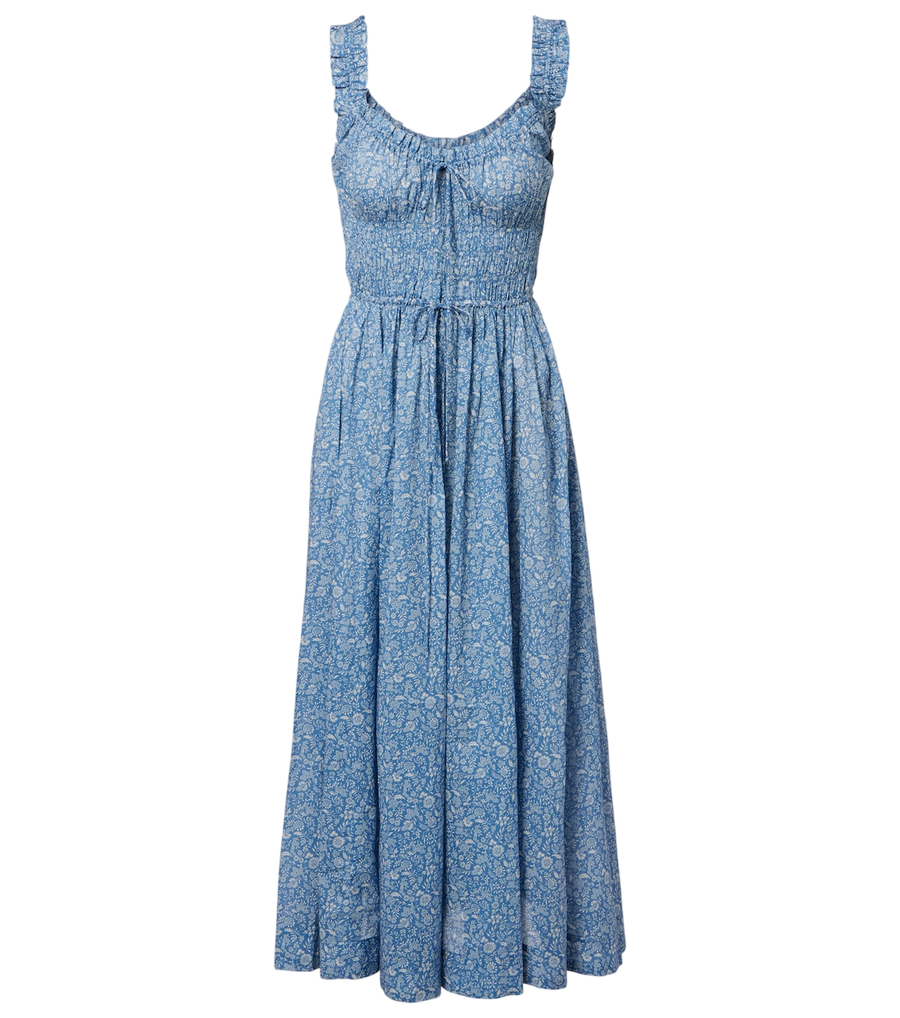 Robe midi Dôen Emmaretta en voile de coton à fleurs