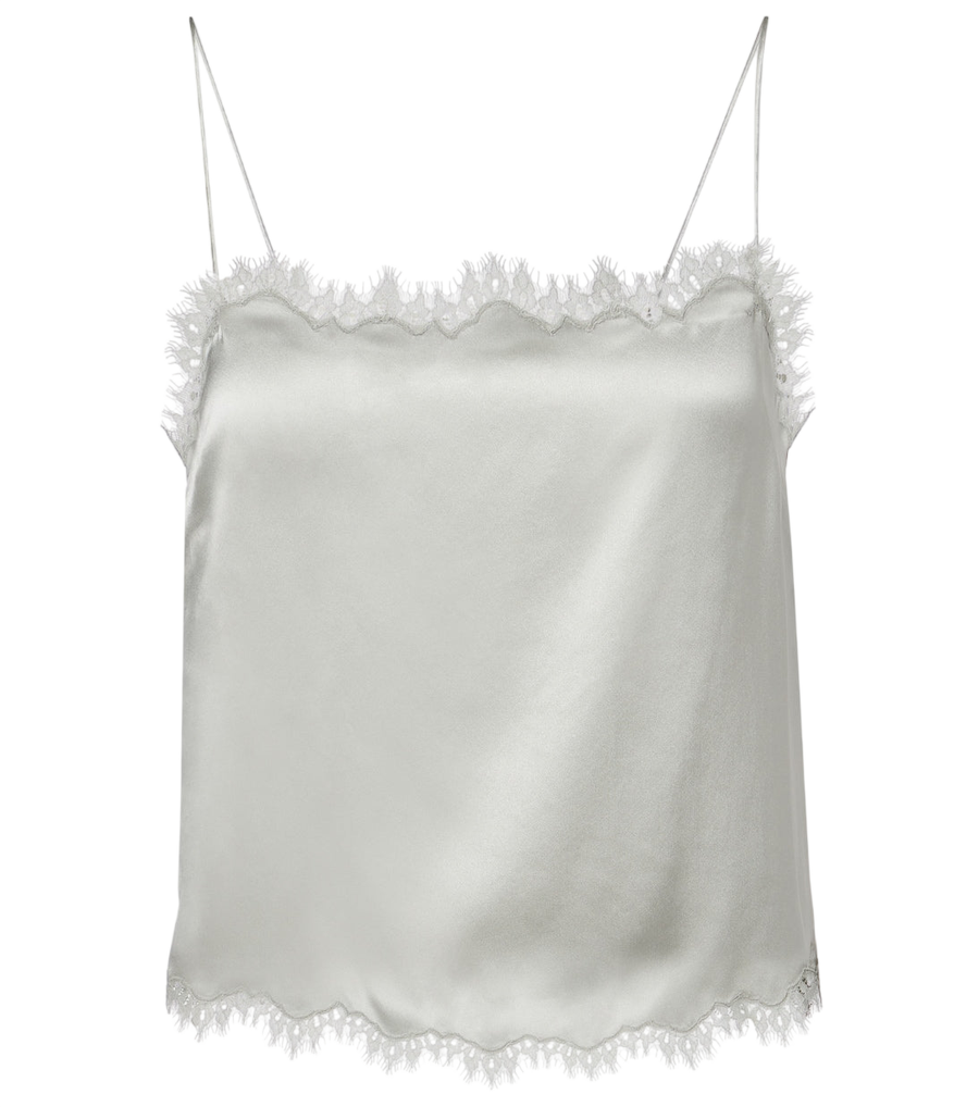 Dôen Loure lace-trimmed silk camisole