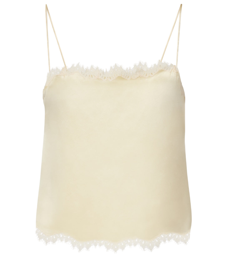 Dôen Loure lace-trimmed silk camisole